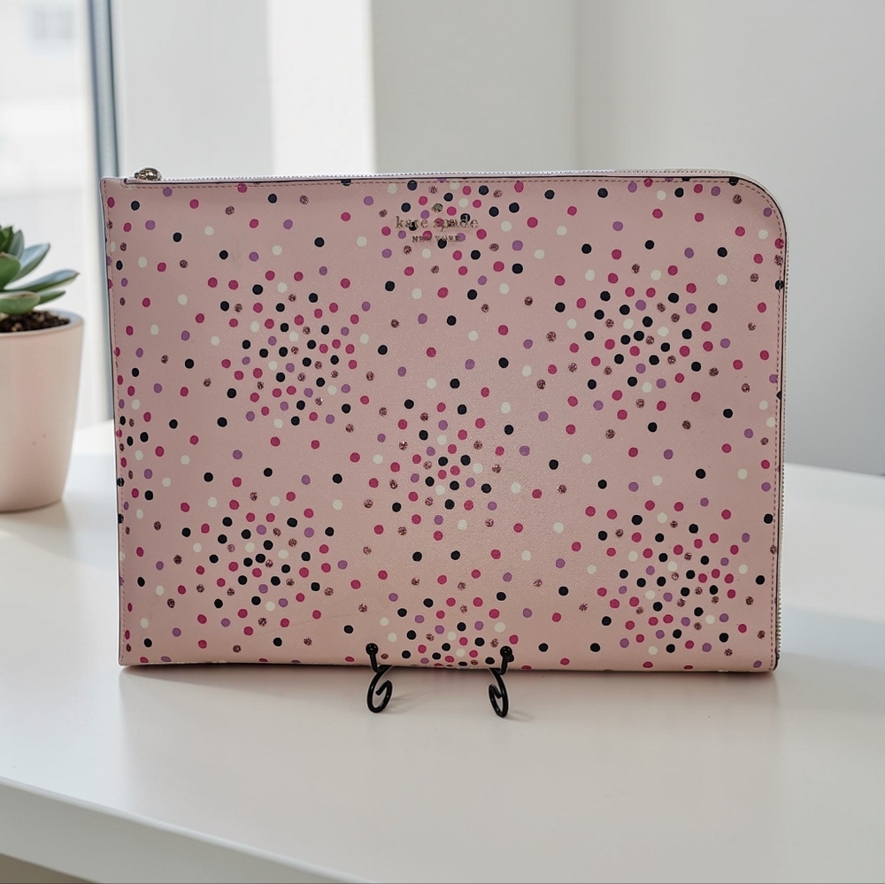 Kate Spade 15” Laptop Sleeve – Pink Confetti Dot Print
